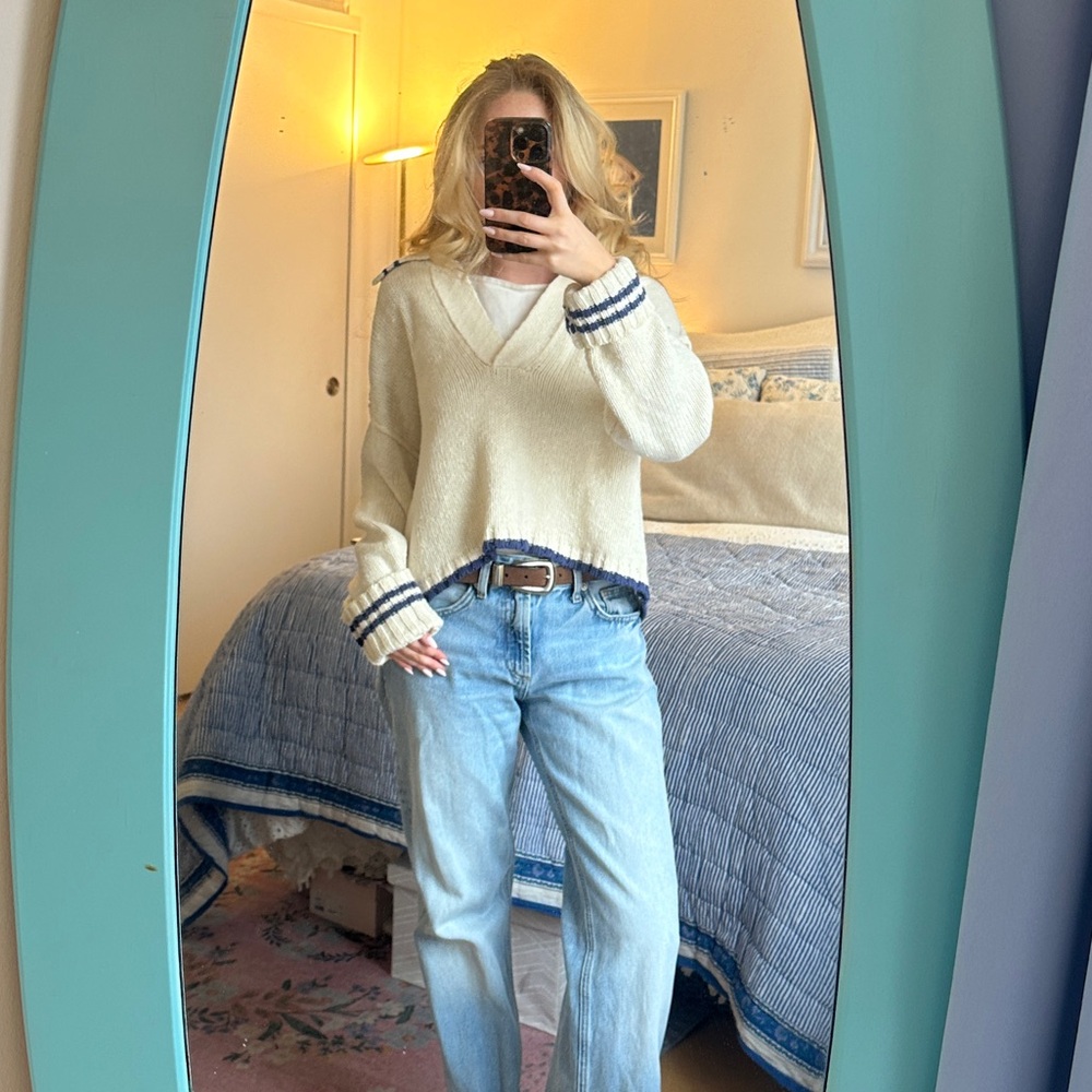 Off Shoulder Beach Sweater